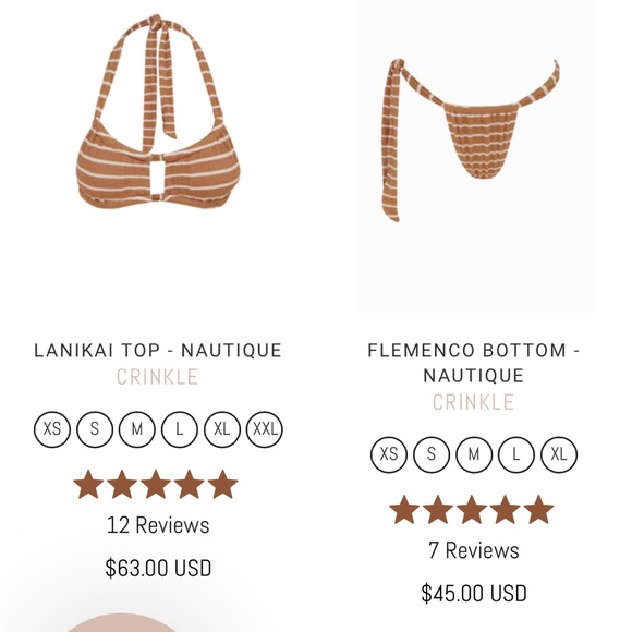 Bikini set Somerfield Swim flemenco bottom and Lanikai top NAUTIQUE crinkle - Picture 6 of 6